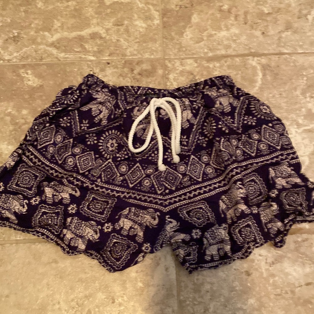 navy elephant pj shorts